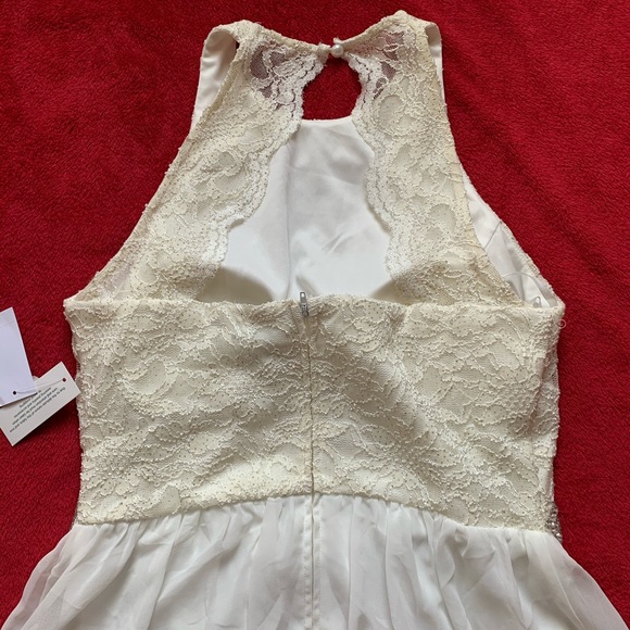 (5/25) *NWT* Jodi Kristopher Ivory/Gold Dress - Picture 6 of 8